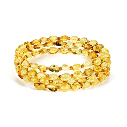 Браслет &quot;Сливка&quot; из Янтаря на струне купить