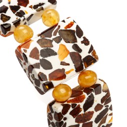 Браслет &quot;Винтажный&quot; из Янтаря и юв.смолы