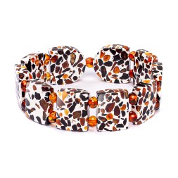 Браслет &quot;Винтажный&quot; из Янтаря и юв.смолы