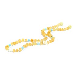 Бусы детские &quot;Клевер&quot; из Янтаря и перламутра