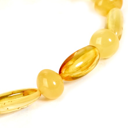 Браслет &quot;Сливка/Мятый шар&quot; из Янтаря купить