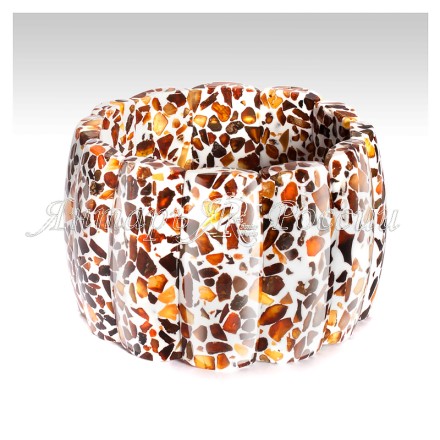 Браслет &quot;Пластины&quot; из Янтаря и юв.смолы купить