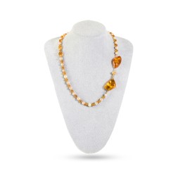 Колье &quot;Византия&quot; из Янтаря и жемчуга