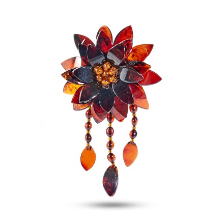 Брошь-кулон &quot;Лотос&quot; из Янтаря купить