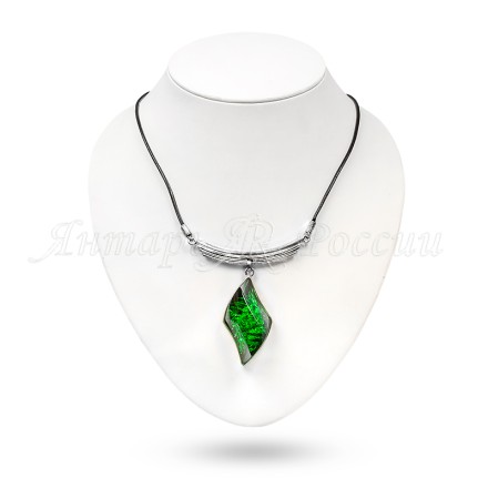 Колье &quot;Штрихи&quot; из Бернита Посеребрение купить