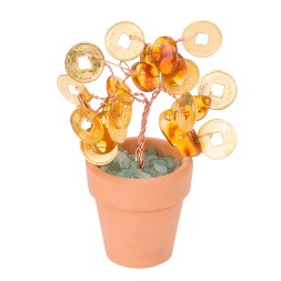 Денежное дерево из Янтаря и полистоуна