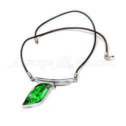 Колье &quot;Штрихи&quot; из Бернита Посеребрение