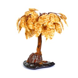 Дерево на деревянной подставке из Янтаря 25 см