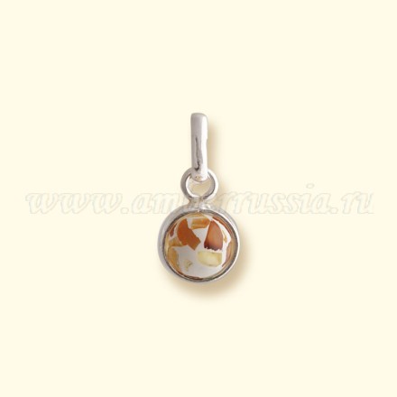 Подвеска &quot;Око&quot; Посеребрение с Янтарем и юв.смолой купить