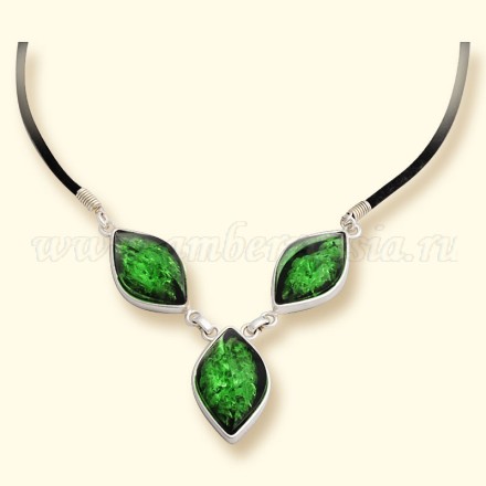 Колье &quot;Штрих&quot; из Бернита Посеребрение купить