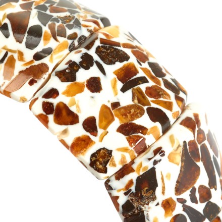 Браслет &quot;Пеструшка&quot; из Янтаря и юв.смолы купить