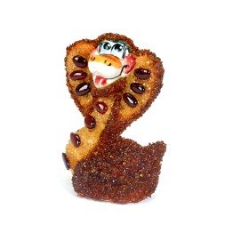 Змея &quot;Кобра&quot; керамика/Янтарь