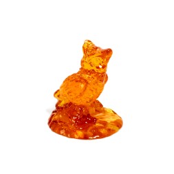 Фигурка &quot;Сова на пеньке малая&quot; из Янтаря и эпоксидной смолы