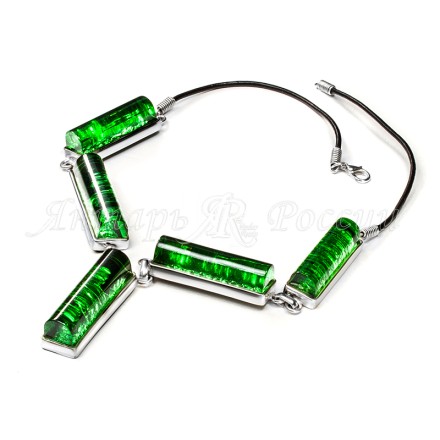 Колье &quot;Геометрия&quot; из Бернита Посеребрение купить