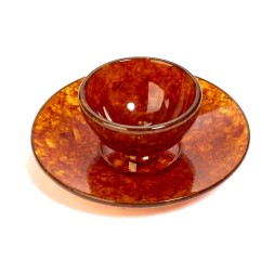 Набор (пиала, блюдце), Янтарь