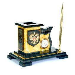 Набор настольный с часами &quot;Парламент&quot; из Янтаря