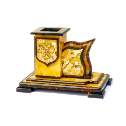 Набор настольный &quot;Герб&quot; из Янтаря