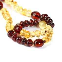 Бусы &quot;Галька/Сливка&quot; из Янтаря