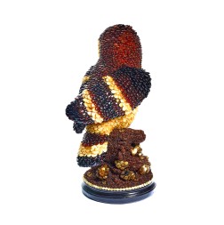 Статуэтка &quot;Вещая Сова&quot; на подставке из Янтаря и полистоуна