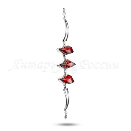 Браслет &quot;Штрихи&quot; из Бернита Посеребрение купить