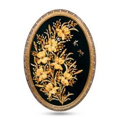 Панно &quot;Ирисы&quot; из Янтаря