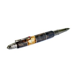 Ручка Премиум&quot;Ассириец&quot; Янтарь/карельская береза, антик латунь