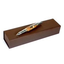 Ручка Премиум&quot;Византия&quot;Янтарь/карельская береза, хром/золото
