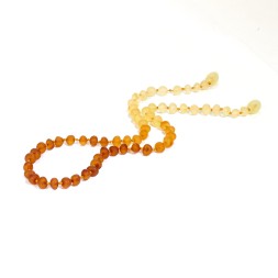 Бусы детские &quot;Мятый шар&quot; из Янтаря с градиентом