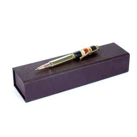 Ручка Премиум&quot;Гильза&quot; Янтарь/венге, падук, золото купить