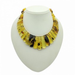 Колье &quot;Пластина&quot; из Янтаря