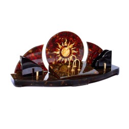 Набор настольный канцелярский &quot;Сенатор&quot; из Янтаря