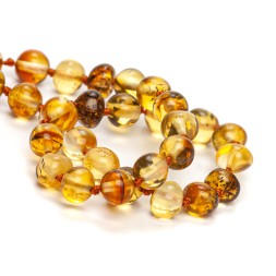 Бусы детские &quot;Мятый шар&quot; из Янтаря