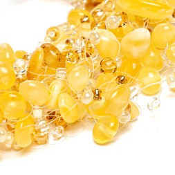 Браслет &quot;Воздушный&quot; из Янтаря и бисера