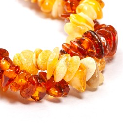 Бусы &quot;Галька&quot; из Янтаря двойные