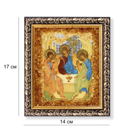 Икона &quot;св.Троица&quot; с Янтарем купить