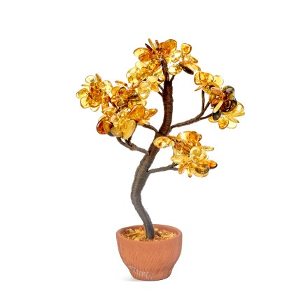 Бонсай дерево из Янтаря и керамики купить
