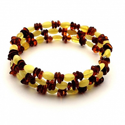 Браслет &quot;Галька/Сливка&quot; из Янтаря на струне купить