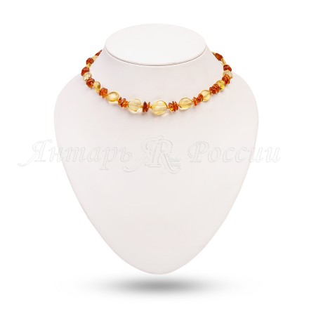 Бусы &quot;Галька/Сливка&quot; из Янтаря купить