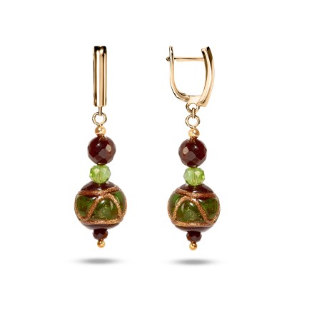Серьги &quot;MURANO&quot; из Янтаря и муранского стекла купить