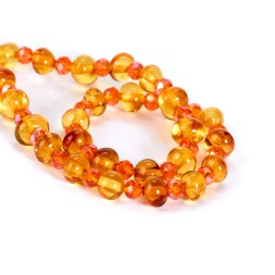 Бусы &quot;Богема&quot; из Янтаря и кварца