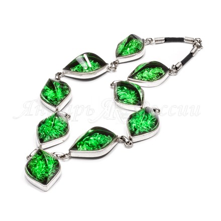 Колье &quot;Штрих&quot; из Бернита Посеребрение(9) купить