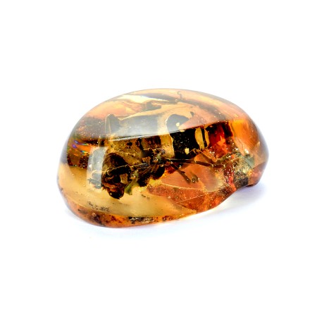 Сувенирный камень &quot;Жук&quot;, Янтарь полунатуральный с инклюзом купить
