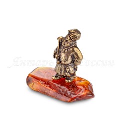Фигурка &quot;Повар&quot; Латунь с Янтарем