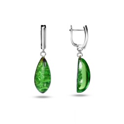 Серьги &quot;Капля&quot; из Бернита Посеребрение