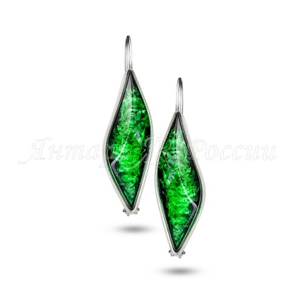 Серьги &quot;Штрихи&quot; из Бернита Посеребрение купить