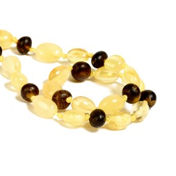 Бусы детские &quot;Сливка/Мятый шар&quot; из Янтаря